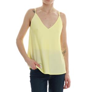 TOP IN RASO VICOLO GIALLO
